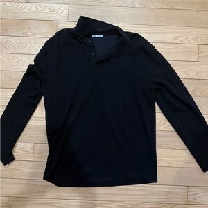 ZARA Medium Black Long Sleeve Polo